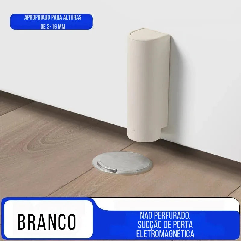Batente de Porta Magnético Fixação Sem Furos