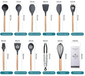 Utensílios de Silicone Kit de 12