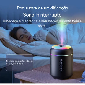 Mini Umidificador USB: Aromaterapia e Purificação