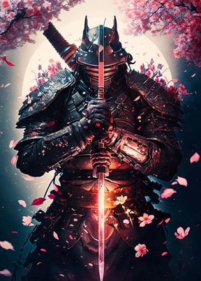 Samurai Pintura em Tela Moderna