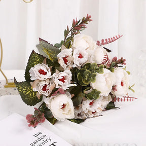 Buquê de Peônias Artificiais de Seda para Decoração de Casa, Casamento e Festas